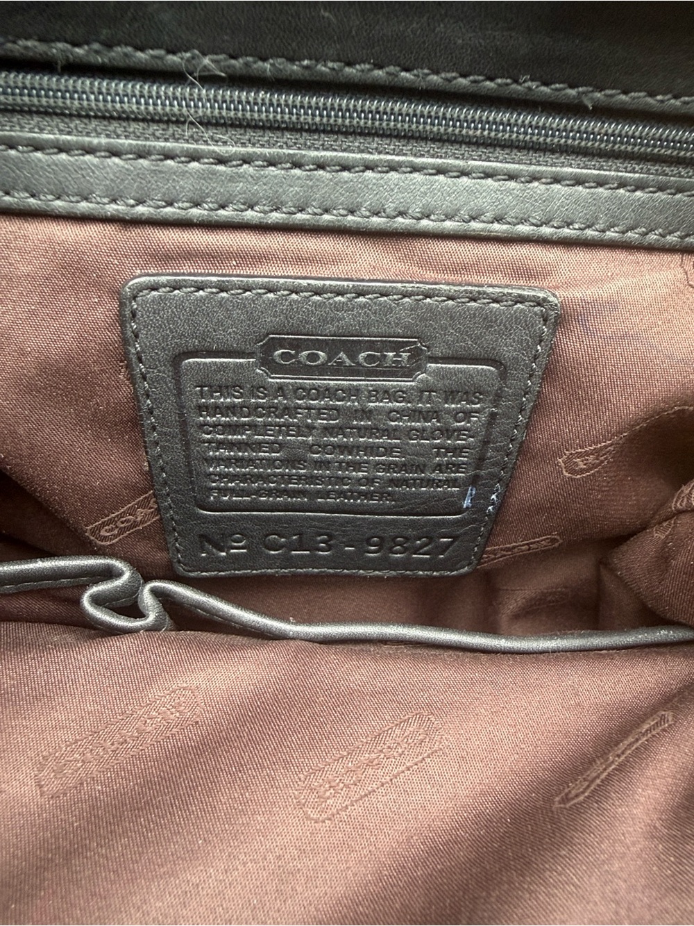 Coach Black Leather Flap Drawstring Backpack with Gold-Tone Hardware - Picture 3 of 6